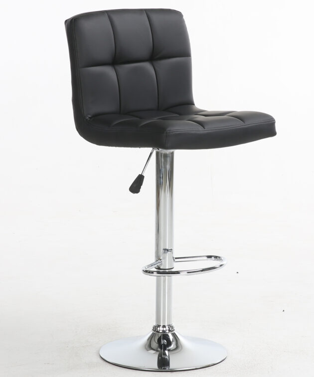 GOF Furniture - Verona Adjustable White Leather Bar Stool